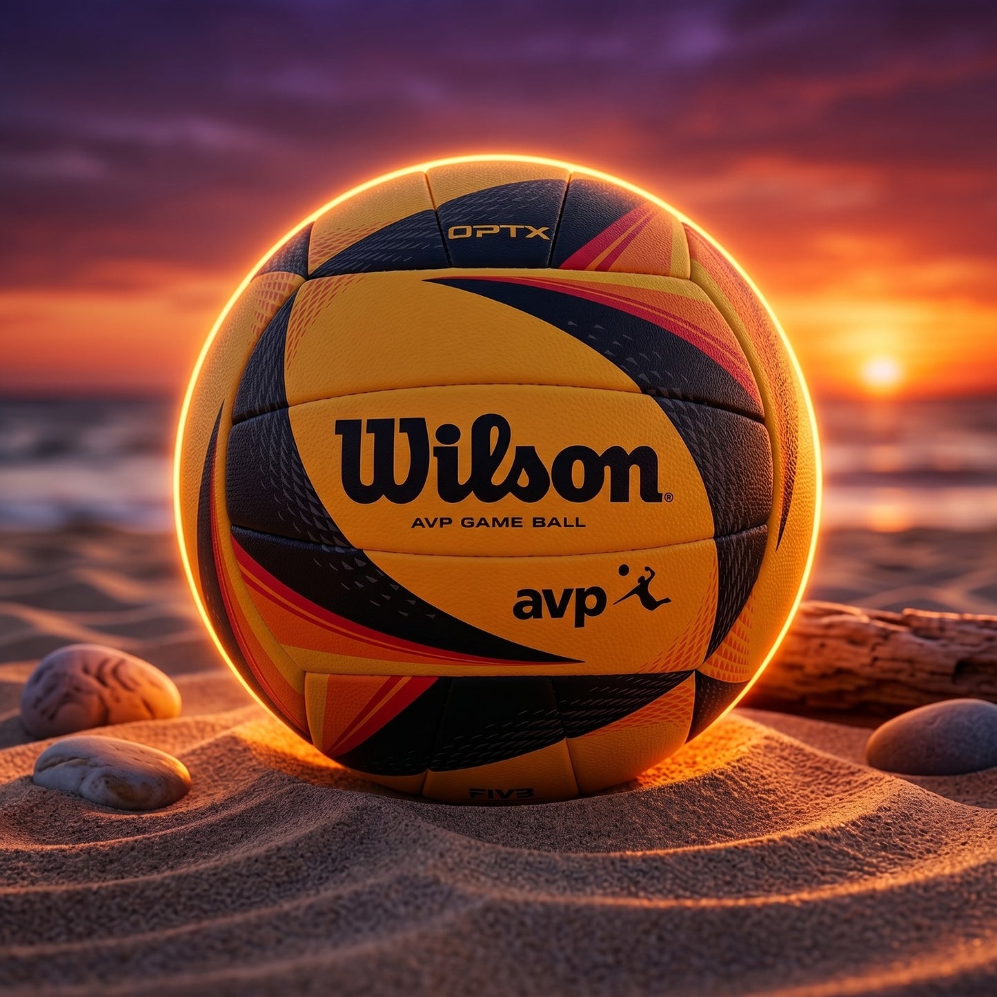 Wilson AVP OPTX Official Beach Volleyball – Sunset Edition Training & Game Ball